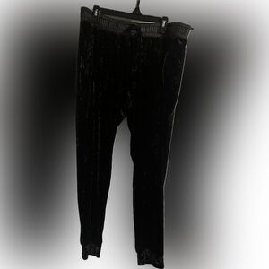 Juicy Couture Crushed Velvet Black Joggers for Effortless Style - Size XL